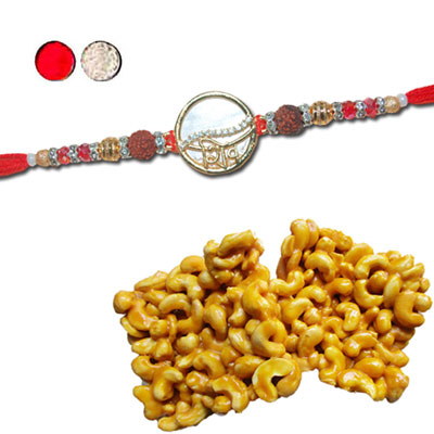 "RAKHIS -AD 4620 A (Single Rakhi),250gms of KajuPakam - Click here to View more details about this Product